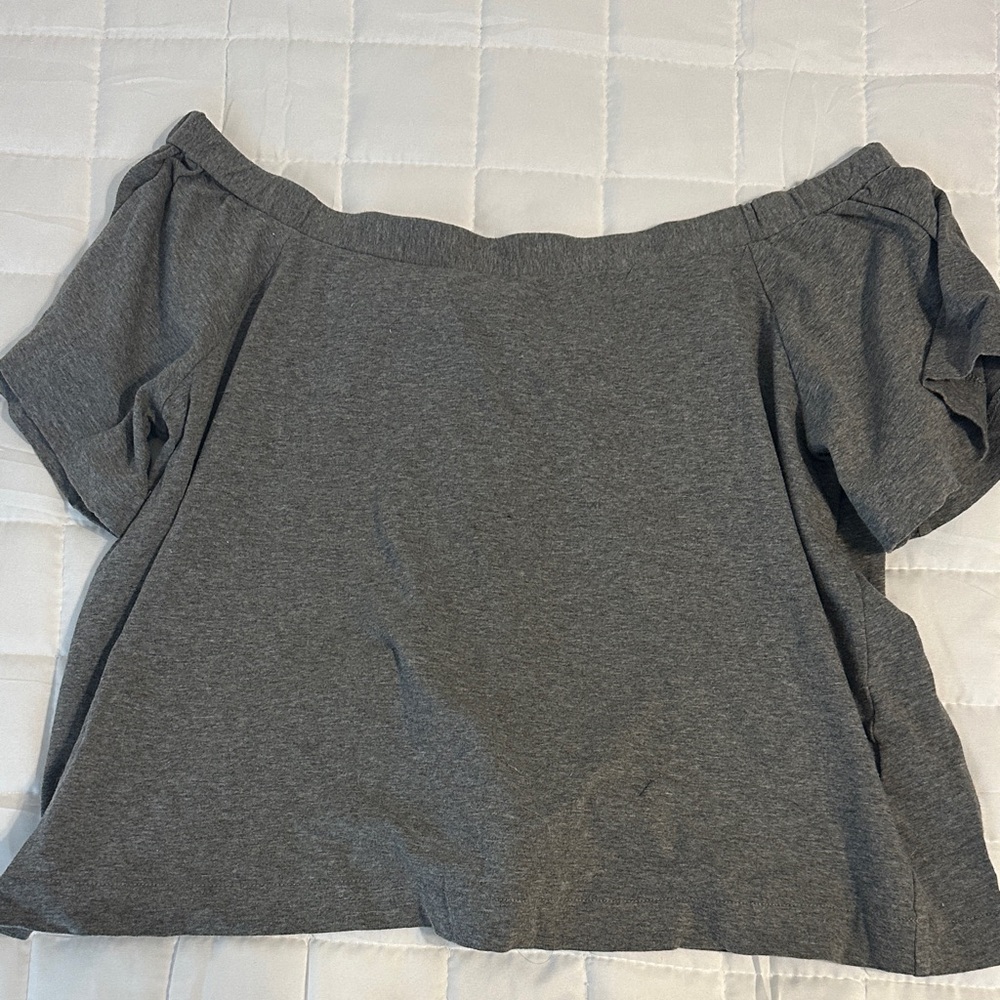 Gray Off-Shoulder Banana Republic Women's Top